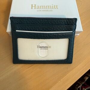 Hammitt Dark teal green/blue credit card holder 4”x3.5”